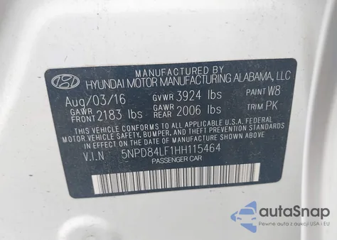 2017 Hyundai Elantra Se из США, поврежденный, VIN 5NPD84LF1HH115464